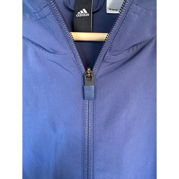 ADIDAS Unisex Blue Track Zip Up Jacket - Picture 4 of 6
